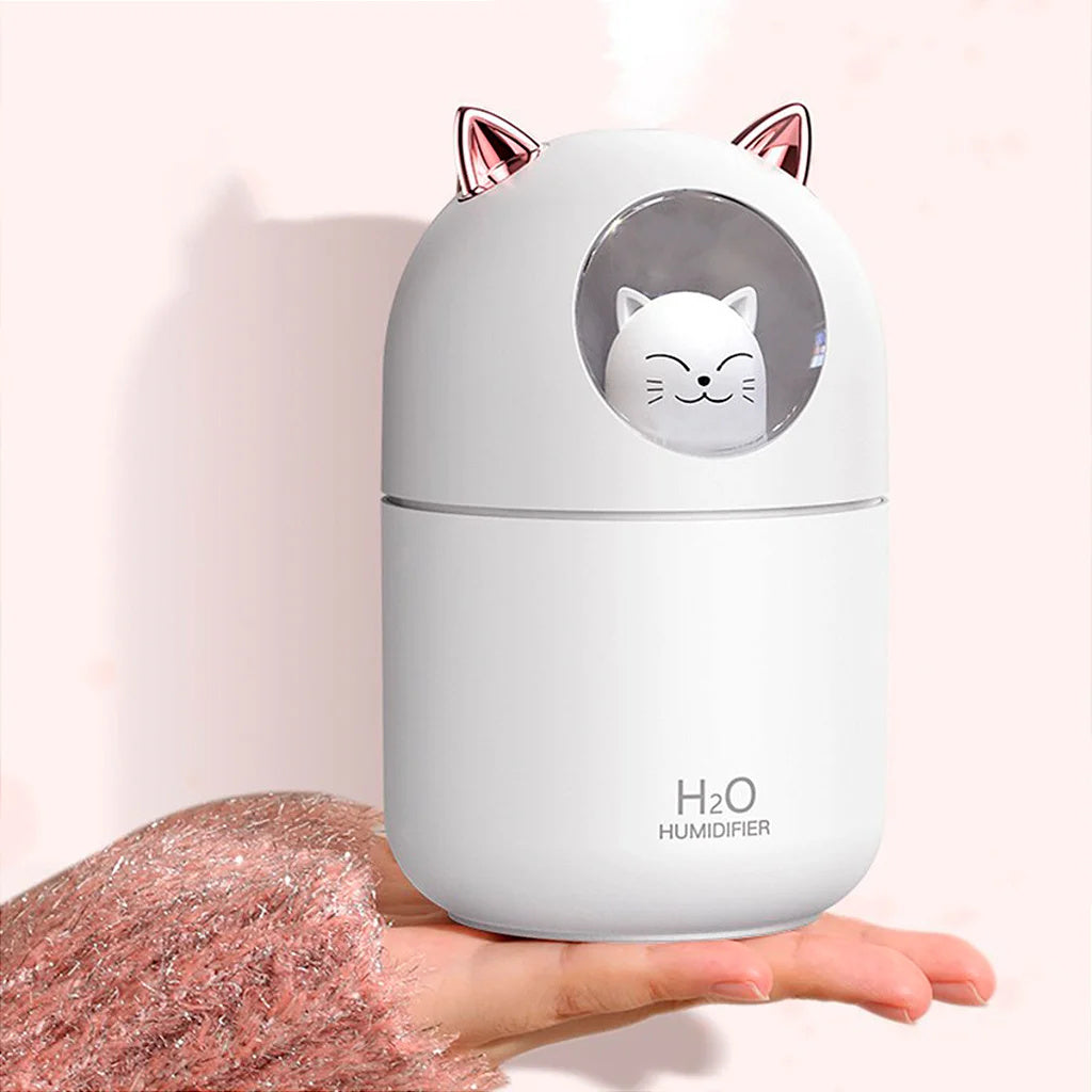 Air Humidifier USB Luminaire With Ear Kitten Aroozy