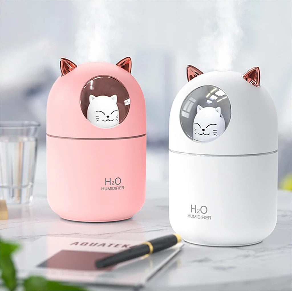 Air Humidifier USB Luminaire With Ear Kitten Aroozy