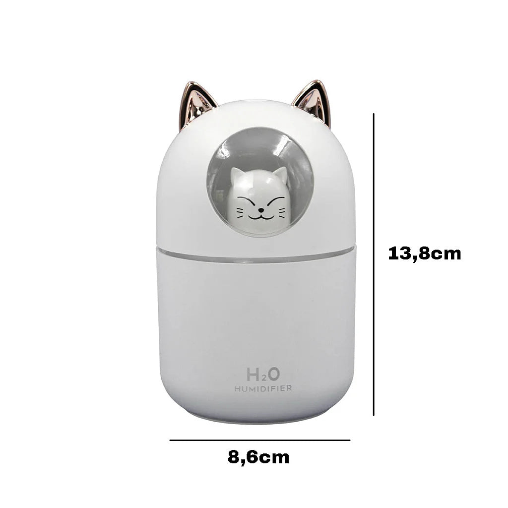 Air Humidifier USB Luminaire With Ear Kitten Aroozy